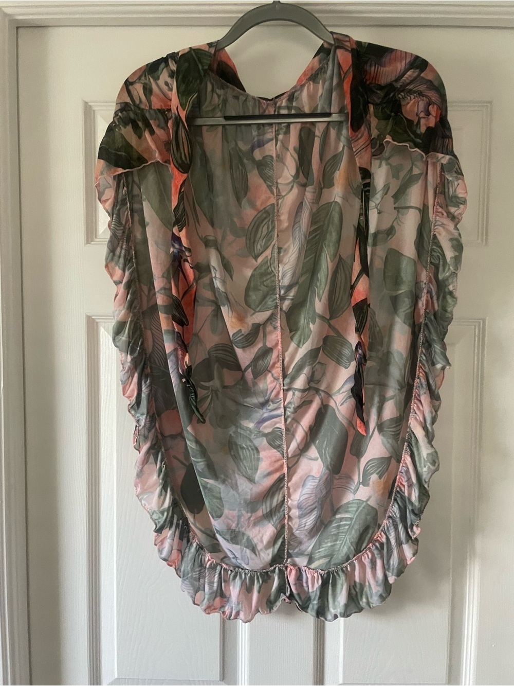 Floral sheer Beach/ pool coverup medium - Picture 3 of 3